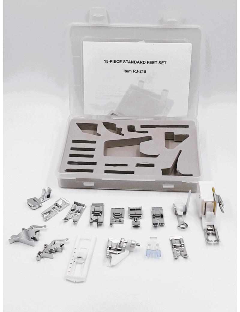 COFFRET DE 15 PIECES MACHINE A COUDRE FAMILIALE STANDARD