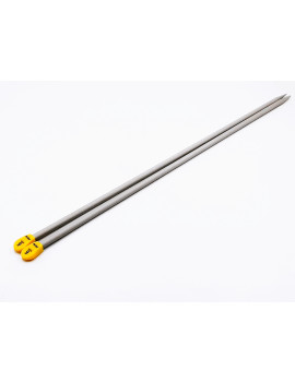 AIGUILLES A TRICOTER A BOULE ALU GRIS PERLE 40 CM  6 MM