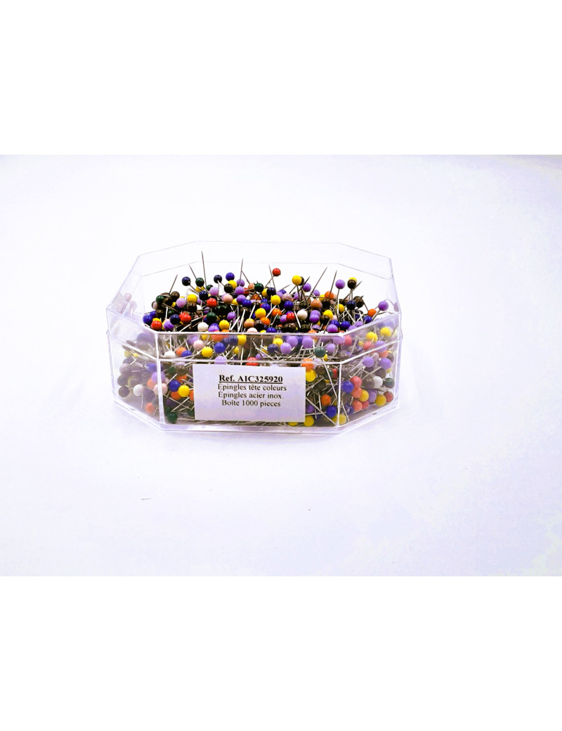 EPINGLES TETE COULEUR 32MM  X 0.59 MM PAR 1000