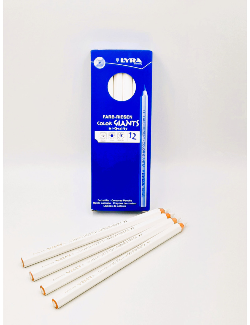 CRAYON GEANT LYRA BLANC BOÎTE DE 12