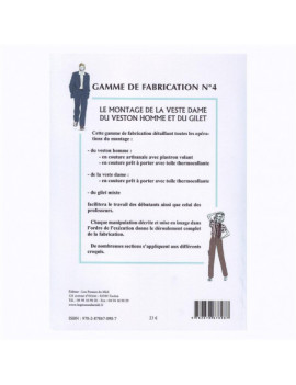 LE MONTAGE DE LA VESTE DAME VESTON ET GILET HOMME N°4