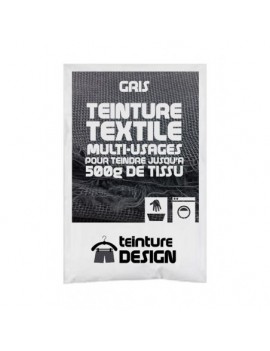 TEINTURE TEXTILE "GRIS" 1 SACHET DE 10 GR POUR 500 GR DE TISSU