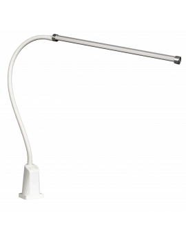 REGLETTE LOUNA 12 LED 17 W 50 CM BRAS FLEXIBLE 100 CM AVEC ETRIER - COLORIS BLANC