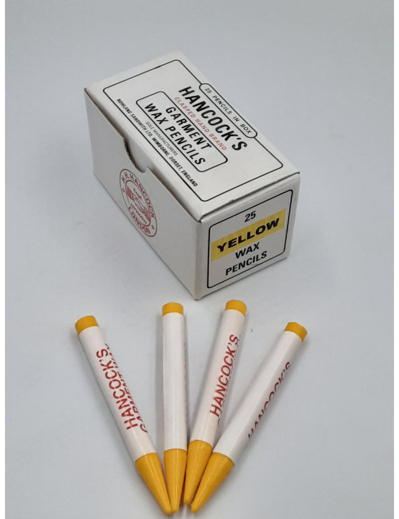 Crayon Cire Jaune Boite 25, matériel traçage couture