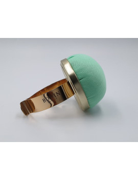 PELOTE TISSU BRACELET DORE - VERT D'EAU