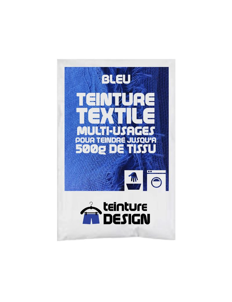 TEINTURE TEXTILE "BLEU" 1 SACHET DE 10 GR POUR 500 GR DE TISSU. TEINTURE TEXTILE "BLEU" 1 SACHET DE 10 GR POUR 500 GR DE TISSU.