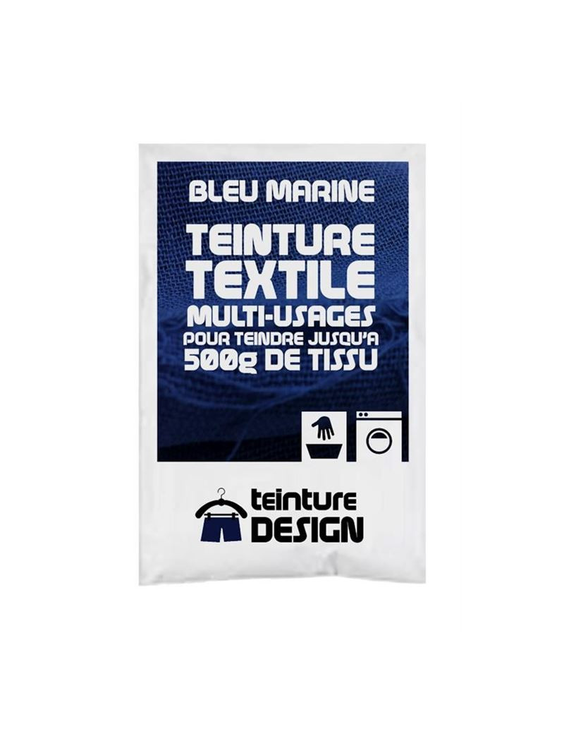 TEINTURE TEXTILE"BLEU MARINE" SACHET DE 10 GR POUR 500 GR DE TISSU TEINTURE TEXTILE"BLEU MARINE" SACHET DE 10 GR POUR 500 GR DE TISSU