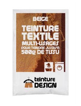 TEINTURE TEXTILE "BEIGE" SACHET DE 10 GR POUR 500 GR DE TISSU