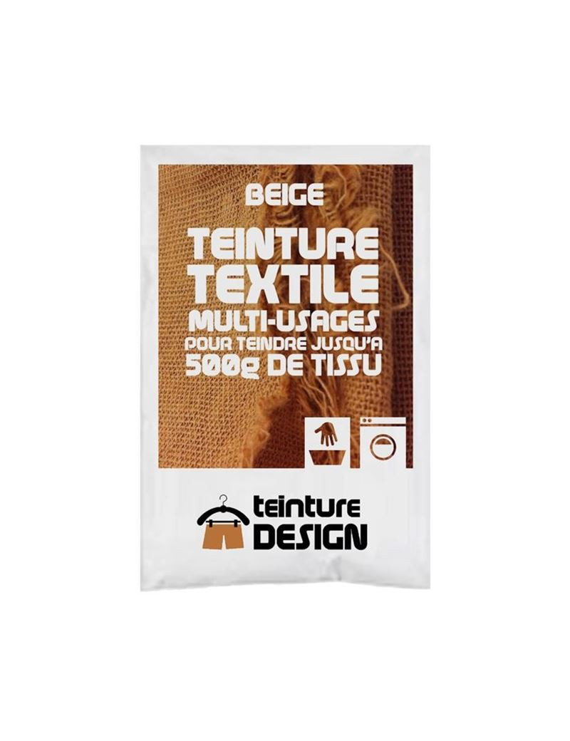 TEINTURE TEXTILE "BEIGE" SACHET DE 10 GR POUR 500 GR DE TISSU