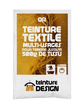 TEINTURE TEXTILE "OR" SACHET DE 10 GR POUR 500 GR DE TISSU