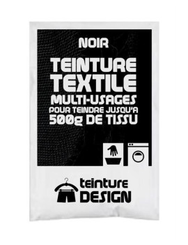 TEINTURE TEXTILE "NOIR" 1 SACHET DE 10 GR POUR 500 GR DE TISSU