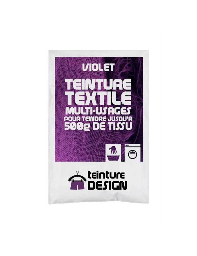 TEINTURE TEXTILE "VIOLET" 1 SACHET DE 10 GR POUR 500 GR TEINTURE TEXTILE "VIOLET" 1 SACHET DE 10 GR POUR 500 GR