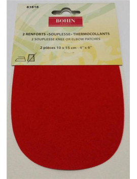 RENFORT SOUPLE THERMOCOLLANT ROUGE PAR 2