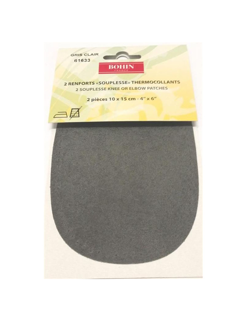 RENFORT SOUPLE THERMOCOLLANT GRIS PAR 2