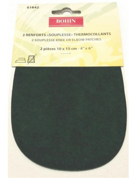 RENFORT SOUPLE THERMOCOLLANT VERT FONCE PAR 2