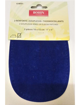 RENFORT SOUPLE THERMOCOLLANT BLEU RAF PAR 2