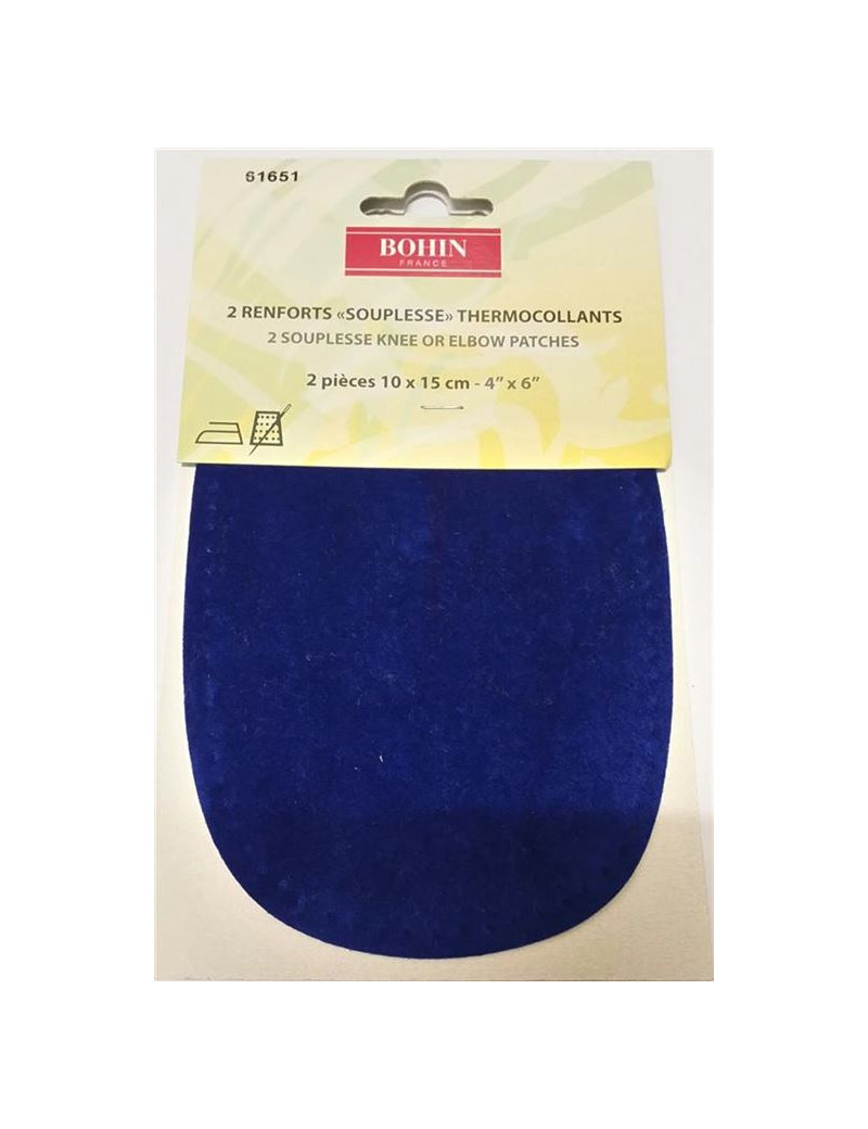 RENFORT SOUPLE THERMOCOLLANT BLEU RAF PAR 2