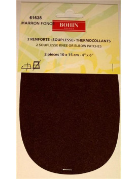 RENFORT SOUPLE THERMOCOLLANT MARRON PAR 2