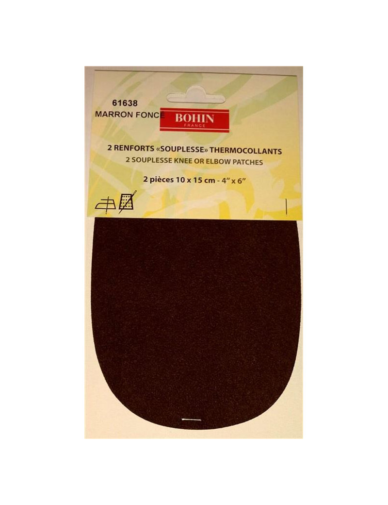 RENFORT SOUPLE THERMOCOLLANT MARRON PAR 2