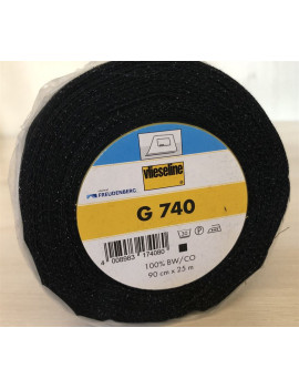 Kit Entoilage Thermocollant 2 Rouleaux (blanc+noir) 400x100cm - 100g/m² + Ciseaux, Mètre, épingles