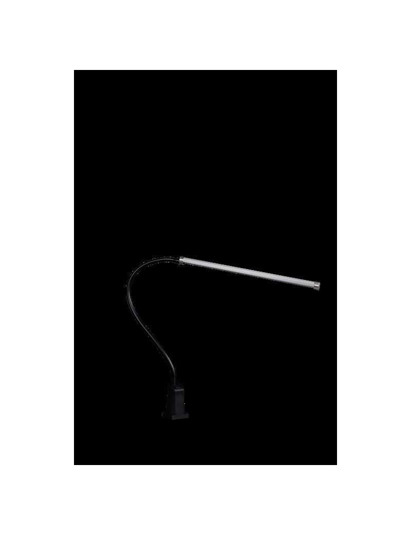 REGLETTE LOUNA 12 LED 17 W 50 CM BRAS FLEXIBLE 65 CM AVEC ETRIER - NOIR