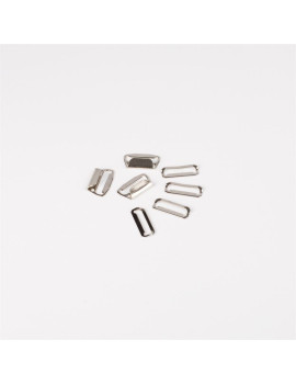 AGRAFES PLATES NICKEL 20 MM BLISTER DE 3 UNITES