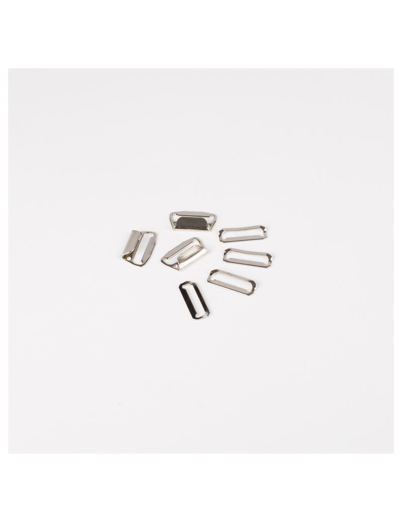 AGRAFES PLATES NICKEL 20 MM BLISTER DE 3 UNITES