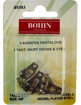 AGRAFES PANTALONS NICKEL BLISTER DE 3 UNITES