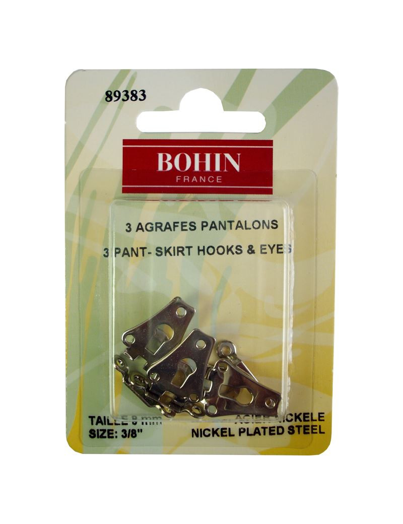 AGRAFES PANTALONS NICKEL BLISTER DE 3 UNITES